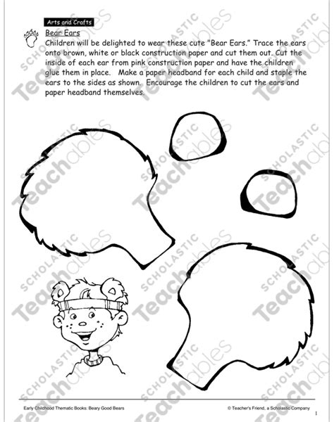 Printable Bear Ears Headband Template