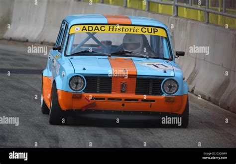 A Lada 2101 being raced at the classic car racing event Classic Race Aarhus in May 2016 Stock ...