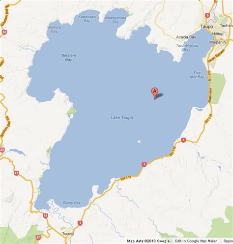 Map of Lake Taupo