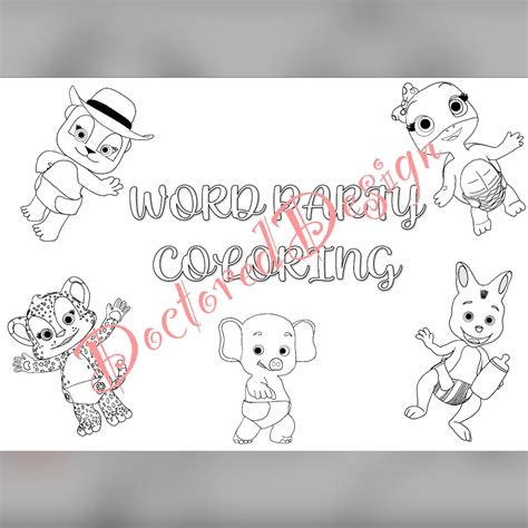 Word Party Coloring Sheets-word Party Coloring & Activity - Etsy