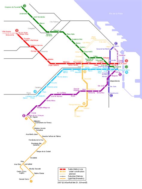 Metro map of Buenos Aires. Buenos Aires city metro map | Vidiani.com ...