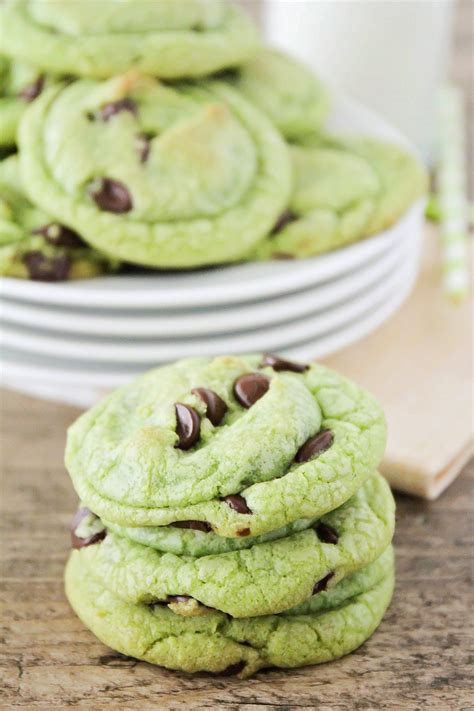 Mint Chocolate Chip Cookies - The Baker Upstairs