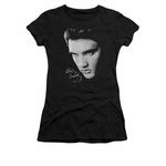 Elvis Presley Shirt Face Black T-Shirt - Elvis Presley Face Shirts