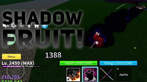 Showcase of Shadow Fruit! Roblox Bloxfruits OnePiece - YouTube