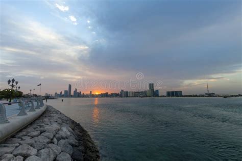 Beautiful Sunrise in Abu Dhabi, United Arab Emirates. Stock Image ...