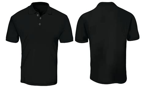 Black Polo Shirt Template Stock Illustration - Download Image Now ...