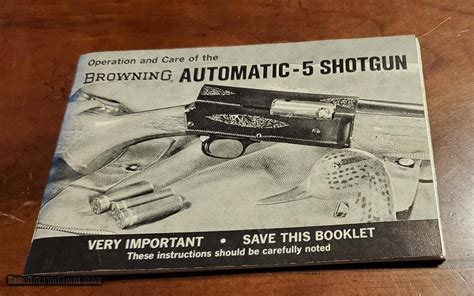 BROWNING AUTOMATIC-5 SHOTGUN MANUAL