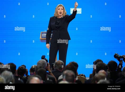 Leader of the House of Commons Penny Mordaunt delivers a speech during ...