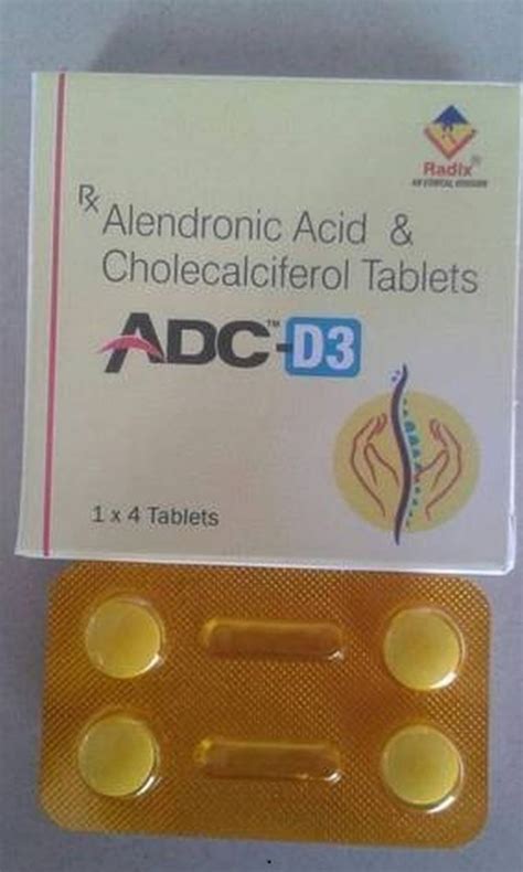 Women Medicine Grade Alendronic Acid 70 mg & Cholecalciferol 70 mcg Tablet, Rs 20 /stripe | ID ...