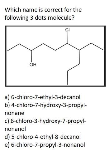 Answered: Which name is correct for the following… | bartleby