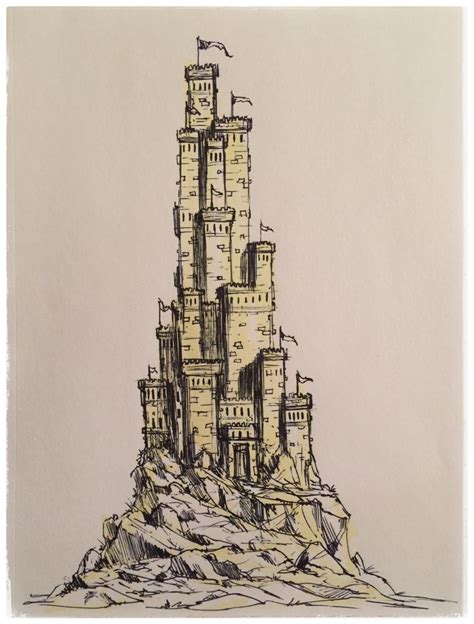 Castle Tower Drawing at GetDrawings | Free download