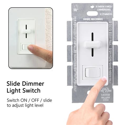 New Arrive 110 120V AC Slide Dimmer Light Switch ON / OFF / slide ...