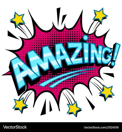 Amazing word comic book pop art Royalty Free Vector Image