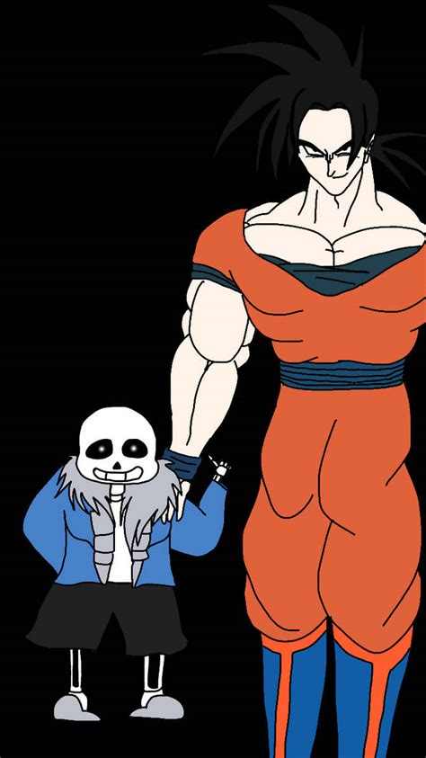 Goku and Sans by Visionofa on DeviantArt