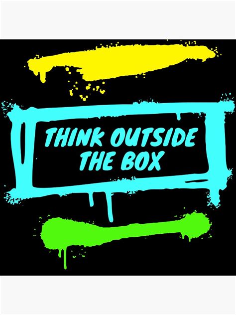 "Think Outside The Box" Sticker for Sale by the-Era-designs | Redbubble