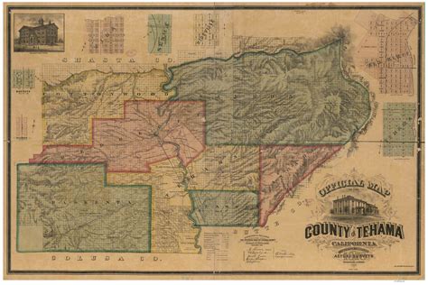 Tehama County California 1878 - Old Map Reprint - OLD MAPS