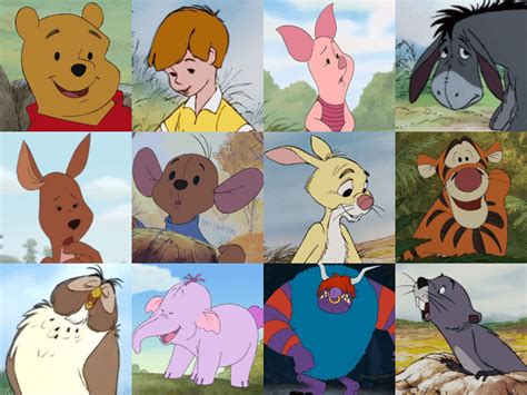 Cartoon Piglet Winnie The Pooh Characters