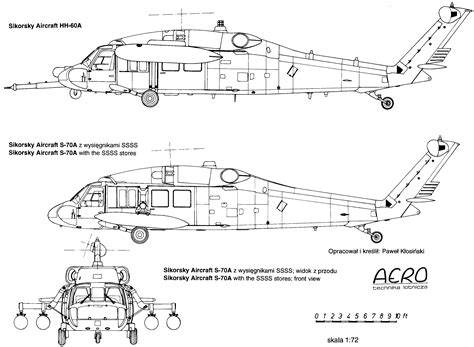 Sikorsky UH-60 Black Hawk Blueprint - Download free blueprint for 3D ...