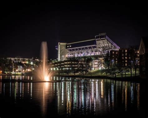 JMU Bridgeforth Stadium and Newman Lake at Night | Etsy | Jmu, Lifetime trip, Newman lake