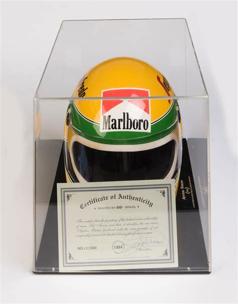 SENNA: A full size replica of a F1 helmet worn by Ayrton Senna - Mossgreen | Find Lots Online