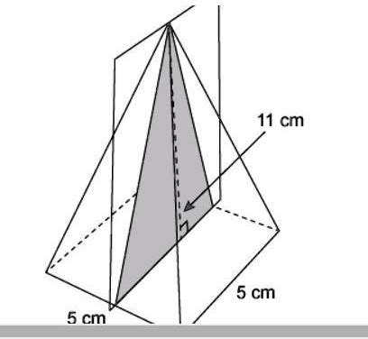 SOLVED: 'A slice is made perpendicular to the base of a right rectangular pyramid through the ...