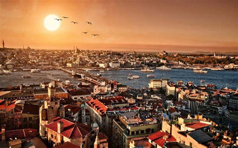 Turkey, Istanbul, night, 4k HD Wallpaper