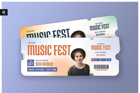 Music Fest Concert Ticket Graphic by neermanastudio · Creative Fabrica