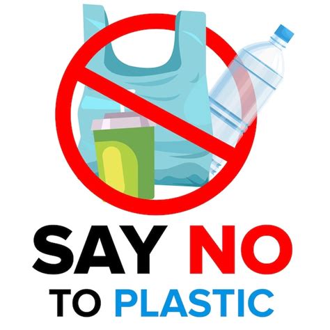 Premium Vector | Say no to plastic. Protest against plastic garbage.