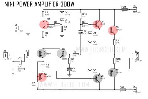 High Power Amplifier Circuit Diagram