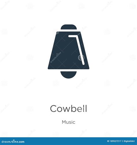 Cowbell Icon Vector. Trendy Flat Cowbell Icon from Music and Multimedia ...