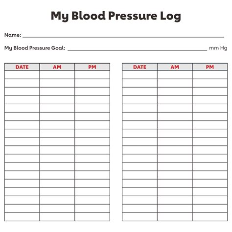 Blood Pressure Tracker Printable, Blood Pressure Chart Template, Blood Pressure Log, Daily Chart ...