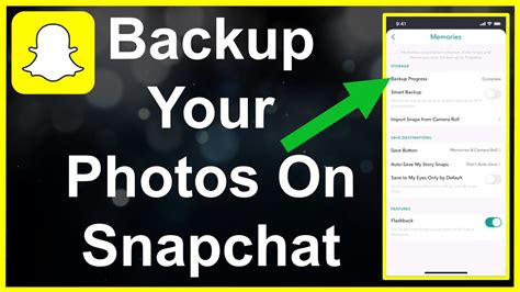 How To Backup Your Camera Roll On Snapchat - YouTube