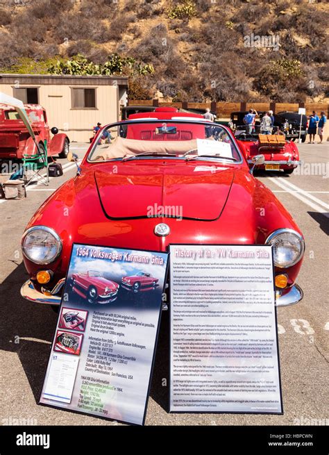 Red 1964 VW Karmann Ghia convertible Stock Photo - Alamy