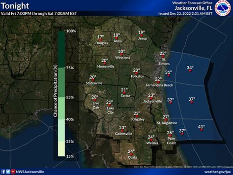 Jacksonville weather radar, Christmas forecast: Freeze warnings