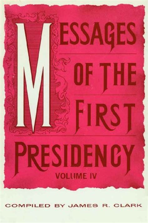 Messages of the First Presidency Volume 4 (Hardcover) - LDS Used Books ...