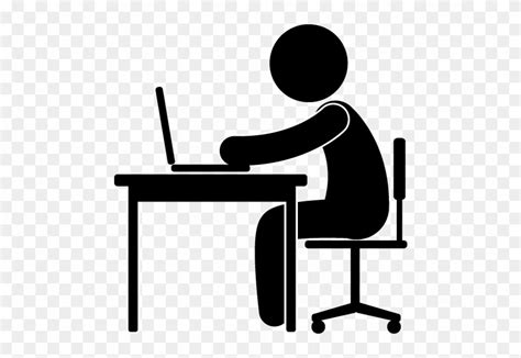 View All Images-1 - Person Sitting At Desk Clipart - Png Download (#1935732) - PinClipart