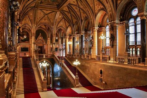 BUDAPEST, HUNGARY - MAY 8, 2016: Interior View of Parliament Building. Editorial Photo - Image ...