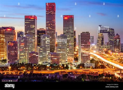 Beijing, China skyline at the central business district Stock Photo - Alamy