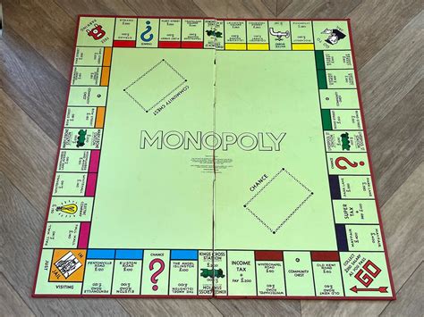 Vintage Monopoly Board BOARD ONLY In 2 pieces Ideal for | Etsy