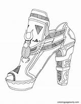 Shoe Coloring Pages To Print  Free Printable sketch template