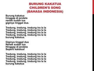 Burung kakatua (Indonesian folk song)