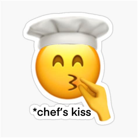 "Chef's kiss emoji" Sticker for Sale by fifi-createz | Redbubble