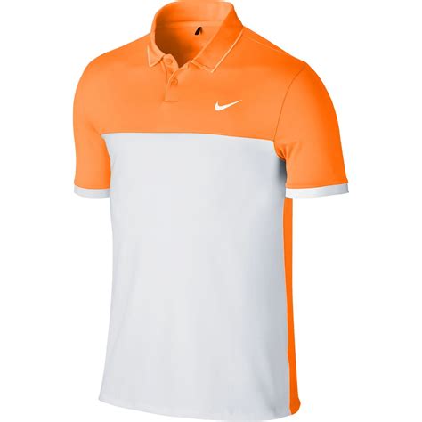 Nike Golf 'Mens' Light Orange Color Block Polo Shirt - Walmart.com - Walmart.com