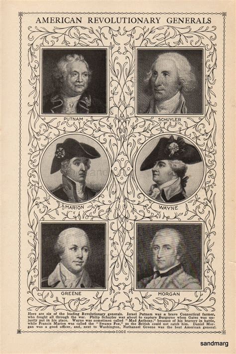 Chart of American Revolutionary War Generals Putnam by sandmarg