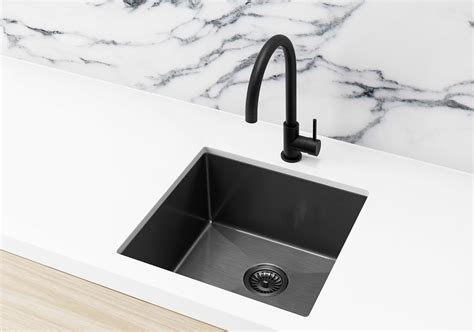 Single Bowl PVD Kitchen Sink in Brushed Gun Metal 450x450x200mm