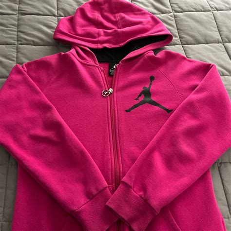 Jordan Women's Pink and Black Jacket | Depop