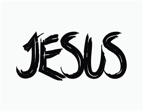 Jesus Paintbrush Lettering 266403 Vector Art at Vecteezy