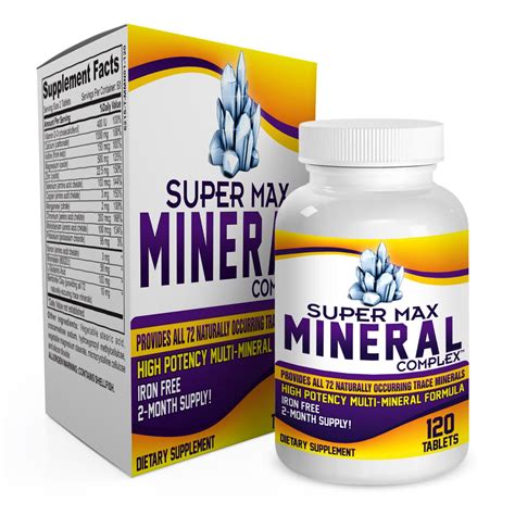 2-Month Multi Mineral Supplement (Iron Free) with 72 Trace Minerals ...