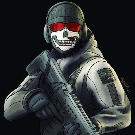 I just finished this fan art of Ghost from the Call of Duty games! : r ...