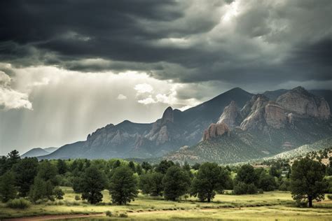 Cloudy Mountain Landscape Art Free Stock Photo - Public Domain Pictures